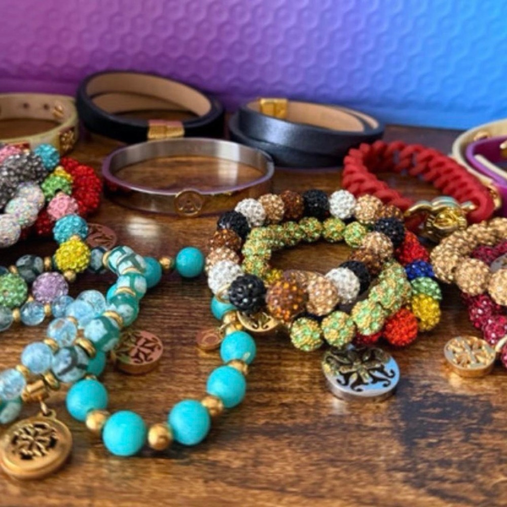 Rustic Cuff Lot 23 bracelets-1 makeup bag- 9 pouches